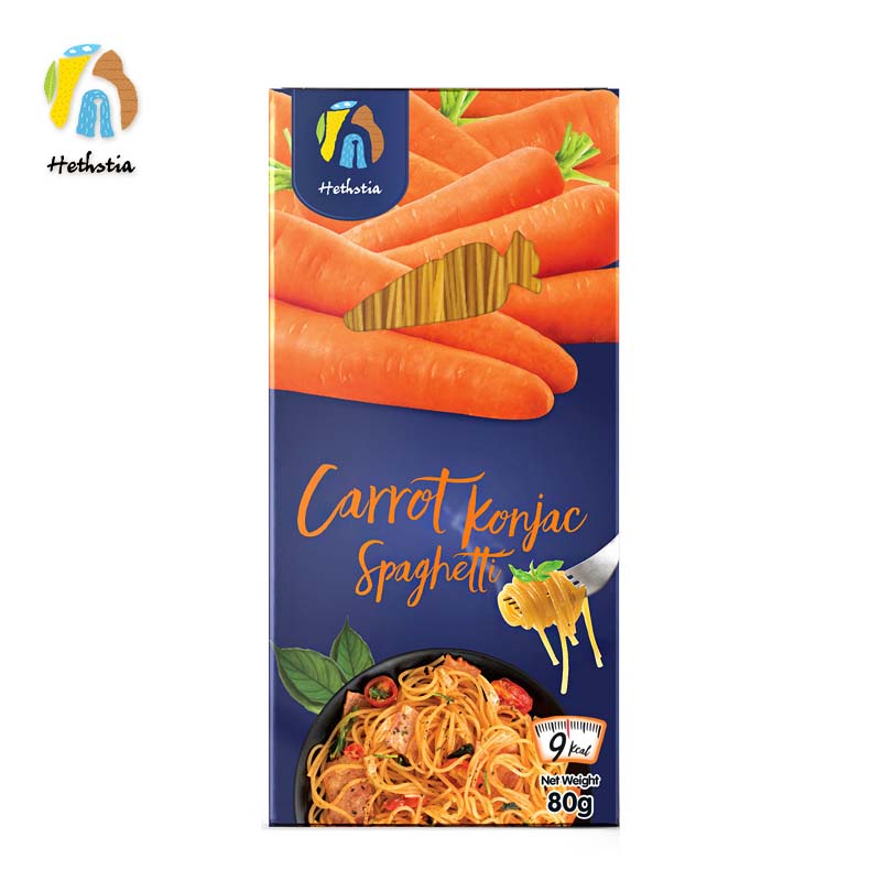 Espaguetis Konjac de zanahoria seca